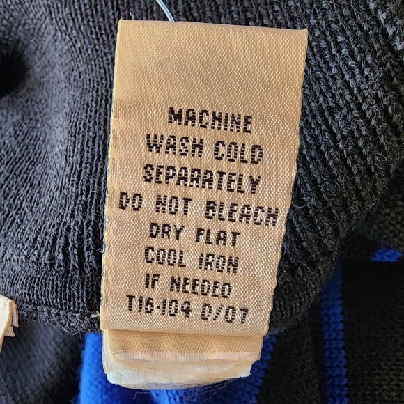 NEW Vintage Apostrophe Womens Small Sweater Wool Blend Turtleneck Stripe Retro - Picture 6 of 10